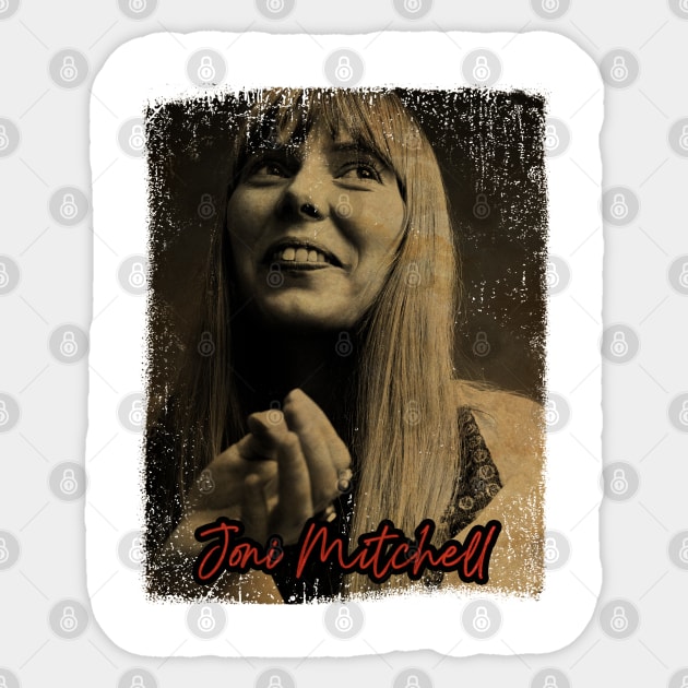 80s Classic Joni Mitchell Sticker by ArtGaul